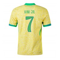 Brasilien Vinicius Junior #7 Hemmatröja Copa America 2024 Korta ärmar